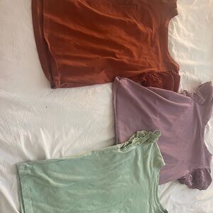 Set of Three  Tops in Earthy Tones